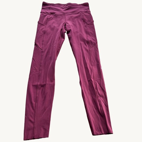 lululemon athletica Pants - Lululemon Size 6 Mulled Berry Fast and Free High Rise Tight 28" Nulux Legging